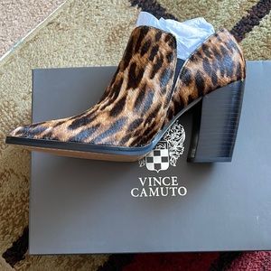 Vince Camuto leopard print shoe bootie